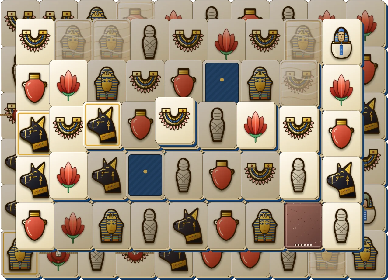 A tomb’s stack, with gold, veiled, sealed and covered amulets and rubble